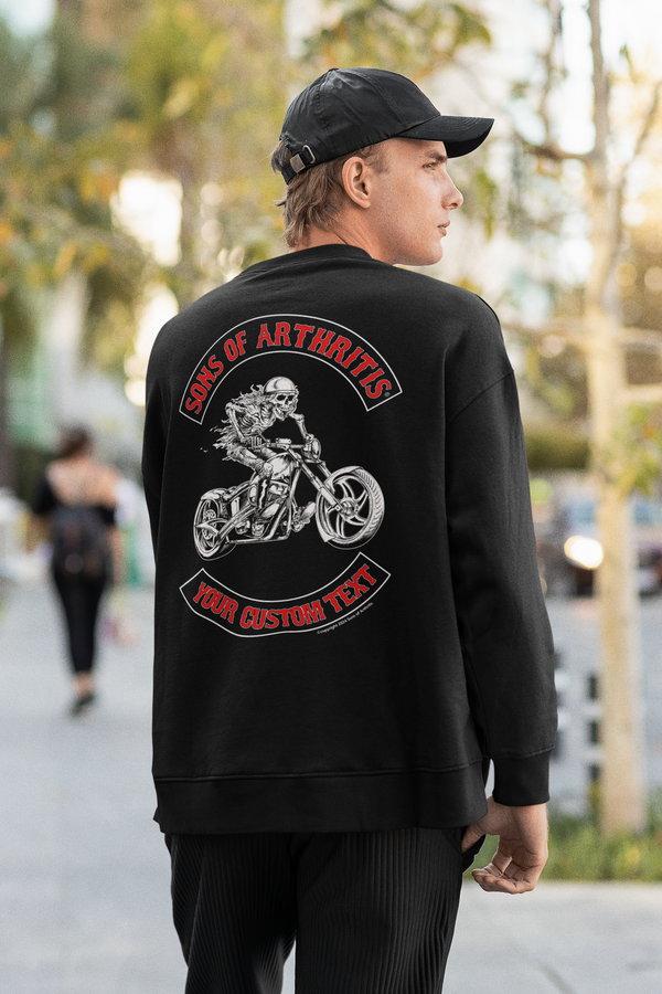 Sons of Arthritis "Custom Chapter" Black Sweatshirt